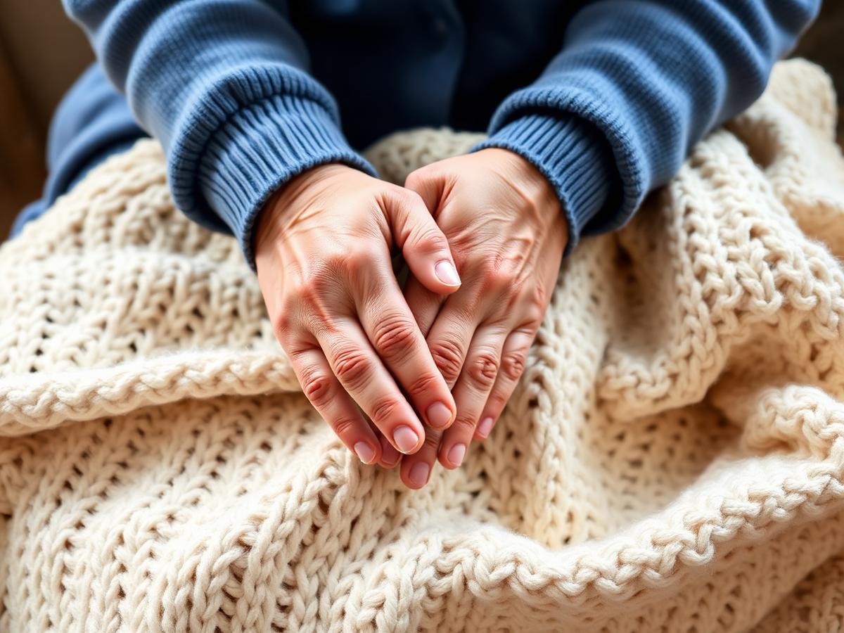 Companion holding the hands of an older person